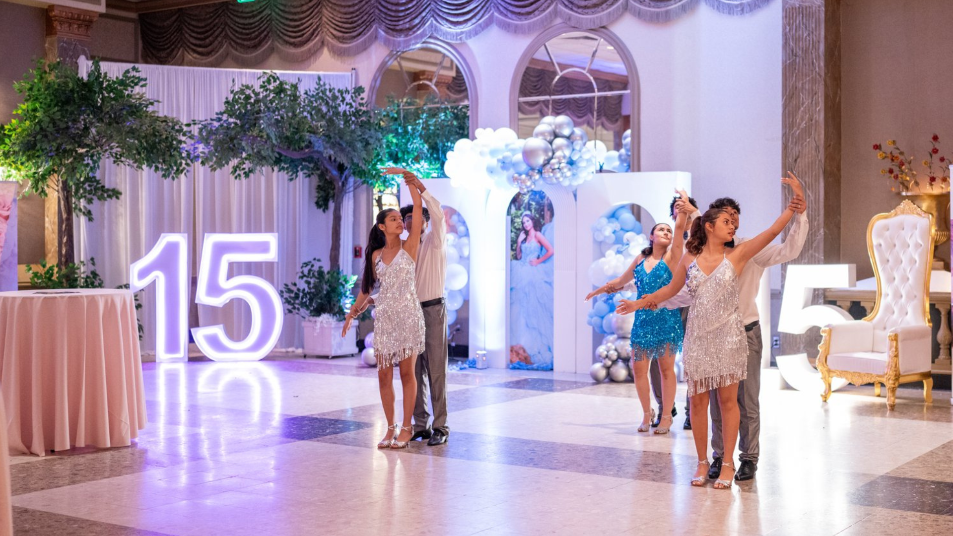 Dancers at the Quinceañera showcase.